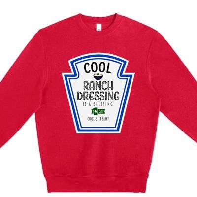 Cool Ranch Dressing Group Condiment Family Halloween Costume Premium Crewneck Sweatshirt