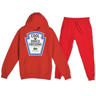 Cool Ranch Dressing Group Condiment Family Halloween Costume Premium Hooded Sweatsuit Set