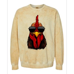 Cool Rooster Design For Chicken Rooster Lover Colorblast Crewneck Sweatshirt