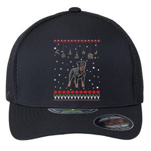 Cute Rottweiler Dog Lover Ugly Christmas Funny Gift Flexfit Unipanel Trucker Cap