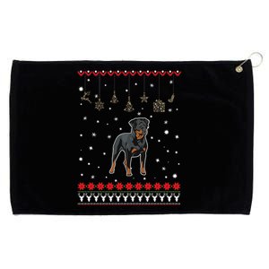 Cute Rottweiler Dog Lover Ugly Christmas Funny Gift Grommeted Golf Towel