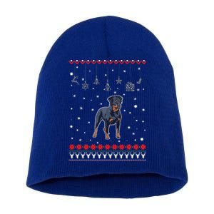 Cute Rottweiler Dog Lover Ugly Christmas Funny Gift Short Acrylic Beanie