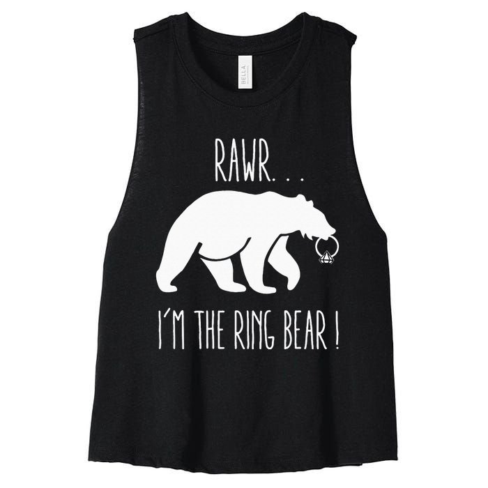 Cute Rehearsal Dinner For Ring Bearer Women's Racerback Cropped Tank