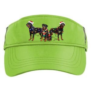 Christmas Rottweiler Dog Mom Santa Hat Holiday Design Great Gift Adult Drive Performance Visor