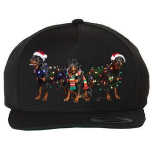 Christmas Rottweiler Dog Mom Santa Hat Holiday Design Great Gift Wool Snapback Cap