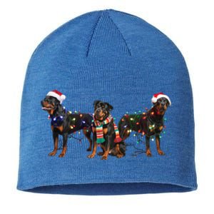 Christmas Rottweiler Dog Mom Santa Hat Holiday Design Great Gift Sustainable Beanie