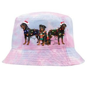 Christmas Rottweiler Dog Mom Santa Hat Holiday Design Great Gift Tie-Dyed Bucket Hat