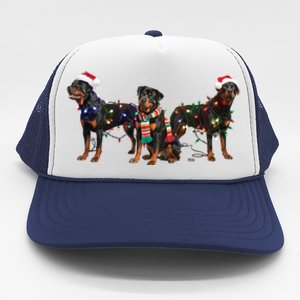 Christmas Rottweiler Dog Mom Santa Hat Holiday Design Great Gift Trucker Hat