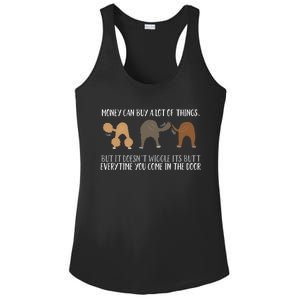 Cute Rescue Dog Lovers Funny Wiggle Butt Gifts Ladies PosiCharge Competitor Racerback Tank