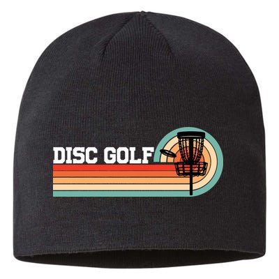 Cool Retro Disc Golf Sport Gift Idea Sustainable Beanie