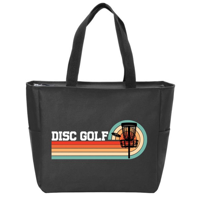 Cool Retro Disc Golf Sport Gift Idea Zip Tote Bag