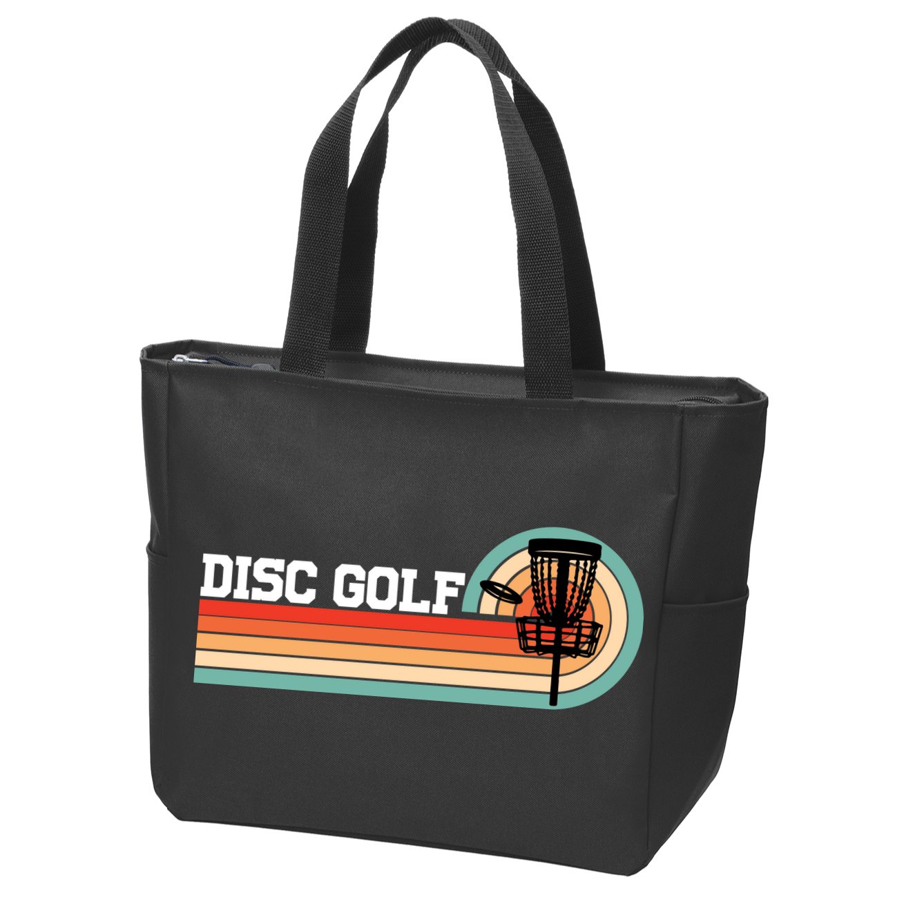 Cool Retro Disc Golf Sport Gift Idea Zip Tote Bag