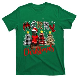 Christmas Rottweiler Dog Tree Lighting Rottweiler Xmas Pine Trees Gift T-Shirt