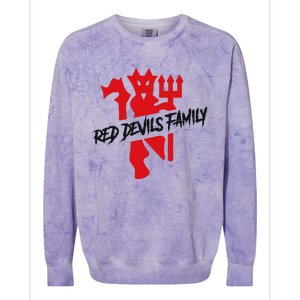 Cool Red Devils Family Manchester United Soccer Team Colorblast Crewneck Sweatshirt