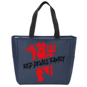 Cool Red Devils Family Manchester United Soccer Team Zip Tote Bag