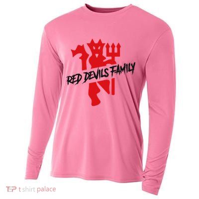 Cool Red Devils Family Manchester United Soccer Team Cooling Performance Long Sleeve Crew