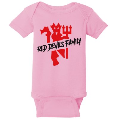 Cool Red Devils Family Manchester United Soccer Team Baby Bodysuit