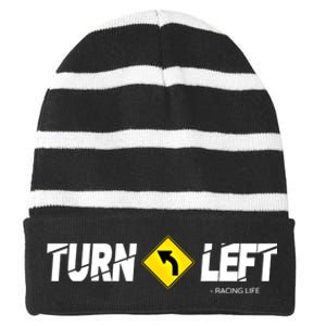 Car Racing Dirt Track Racing Gift Auto Racing Cool Gift Cute Gift Striped Beanie with Solid Band