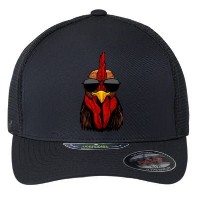 Cool Rooster Design For Chicken Rooster Lover Flexfit Unipanel Trucker Cap