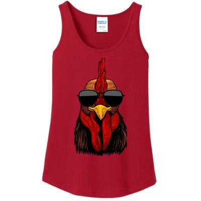 Cool Rooster Design For Chicken Rooster Lover Ladies Essential Tank