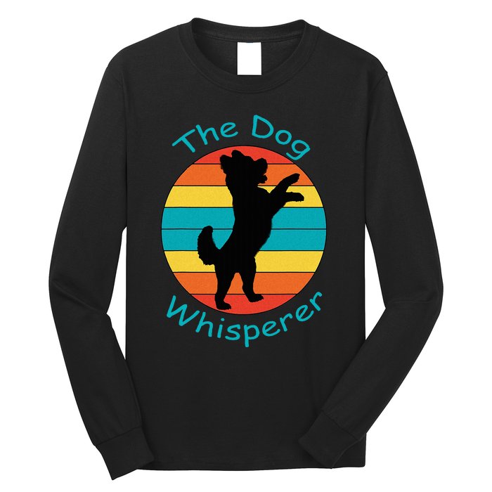 Cute Retro Dog Whisperer Vintage Funny For Dog Lovers Long Sleeve Shirt