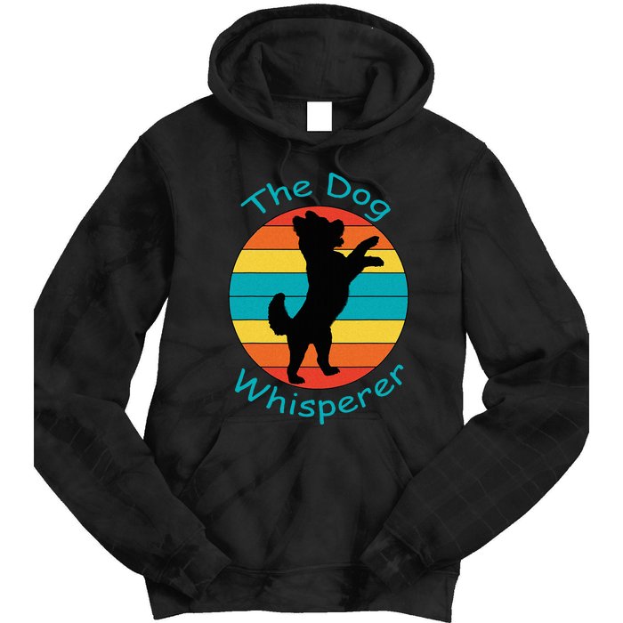 Cute Retro Dog Whisperer Vintage Funny For Dog Lovers Tie Dye Hoodie