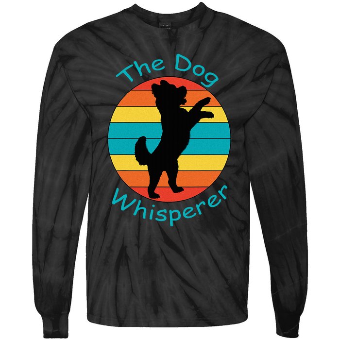 Cute Retro Dog Whisperer Vintage Funny For Dog Lovers Tie-Dye Long Sleeve Shirt