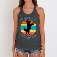 Cute Retro Dog Whisperer Vintage Funny For Dog Lovers Women's Knotted Racerback Tank