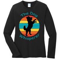 Cute Retro Dog Whisperer Vintage Funny For Dog Lovers Ladies Long Sleeve Shirt