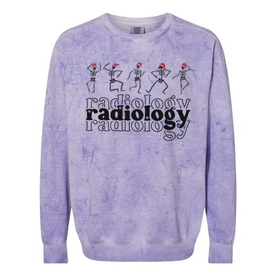 Christmas Radiology Department Skeleton Holiday Xray Tech Colorblast Crewneck Sweatshirt