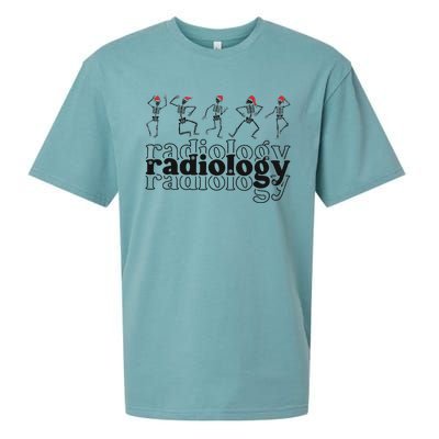 Christmas Radiology Department Skeleton Holiday Xray Tech Sueded Cloud Jersey T-Shirt