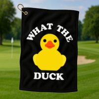 Cute Rubber Duck Lover Bird Quack Duckies Funny Rubber Ducky Golf Towel
