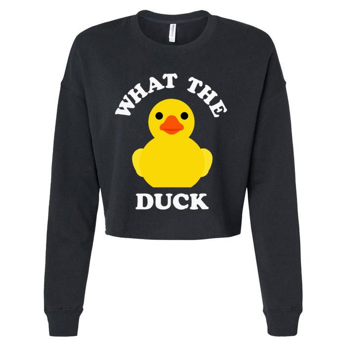 Cute Rubber Duck Lover Bird Quack Duckies Funny Rubber Ducky Cropped Pullover Crew