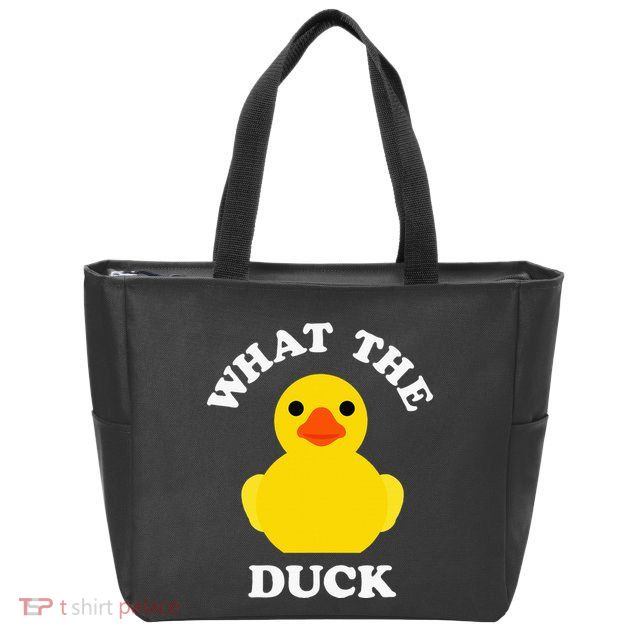 Cute Rubber Duck Lover Bird Quack Duckies Funny Rubber Ducky Zip Tote Bag