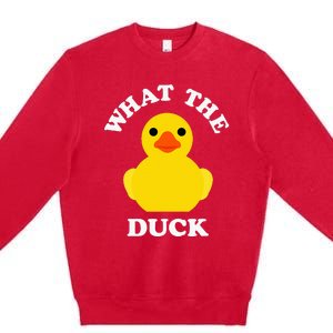 Cute Rubber Duck Lover Bird Quack Duckies Funny Rubber Ducky Premium Crewneck Sweatshirt