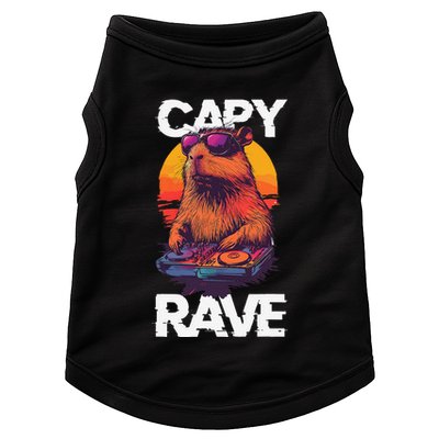 Capybara Raves Dj Rave Techno Edm Party Festival Turntable Doggie Tank