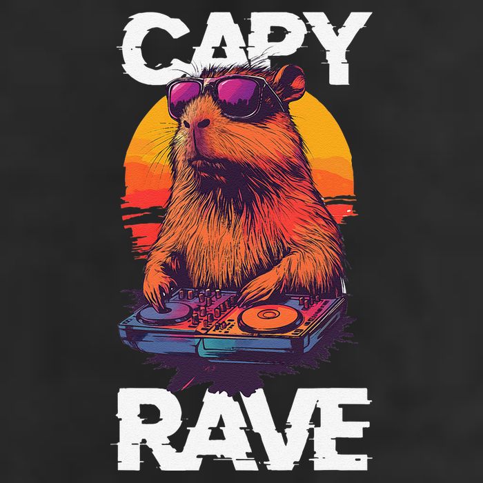 Capybara Raves Dj Rave Techno Edm Party Festival Turntable 11oz C Handle Ceramic Mug