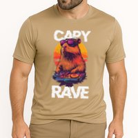 Capybara Raves Dj Rave Techno Edm Party Festival Turntable Cooling Performance Crew T-Shirt