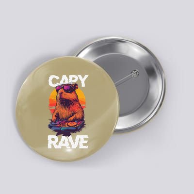 Capybara Raves Dj Rave Techno Edm Party Festival Turntable Button