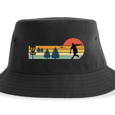 Cool Retro Disc Golf Sport Sustainable Bucket Hat