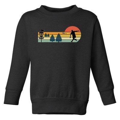 Cool Retro Disc Golf Sport Toddler Sweatshirt