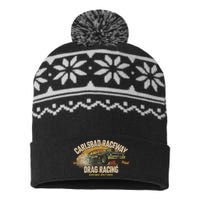 Carlsbad Raceway Drag Racing 1964 USA-Made Snowflake Beanie