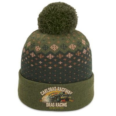 Carlsbad Raceway Drag Racing 1964 The Baniff Cuffed Pom Beanie