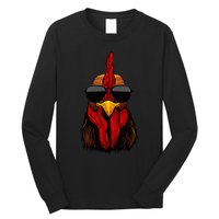 Cool Rooster Design Chicken Rooster Lover Long Sleeve Shirt