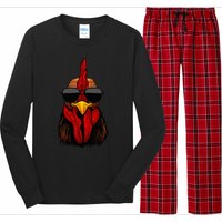 Cool Rooster Design Chicken Rooster Lover Long Sleeve Pajama Set