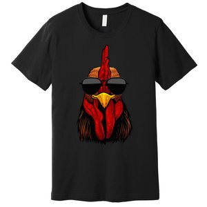 Cool Rooster Design Chicken Rooster Lover Premium T-Shirt