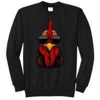 Cool Rooster Design Chicken Rooster Lover Tall Sweatshirt