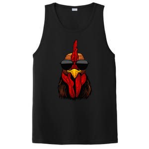 Cool Rooster Design Chicken Rooster Lover PosiCharge Competitor Tank