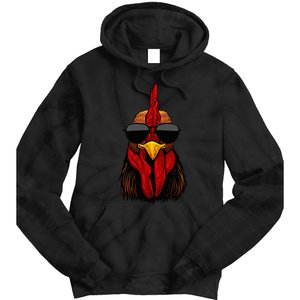 Cool Rooster Design Chicken Rooster Lover Tie Dye Hoodie