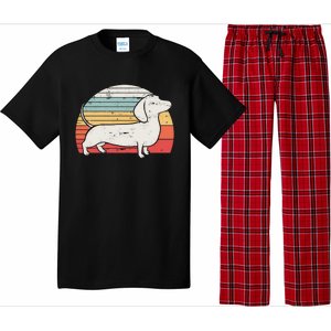 Cool Retro Dachshund Dog Gift Design Weiner Dog Fans Cool Gift Pajama Set